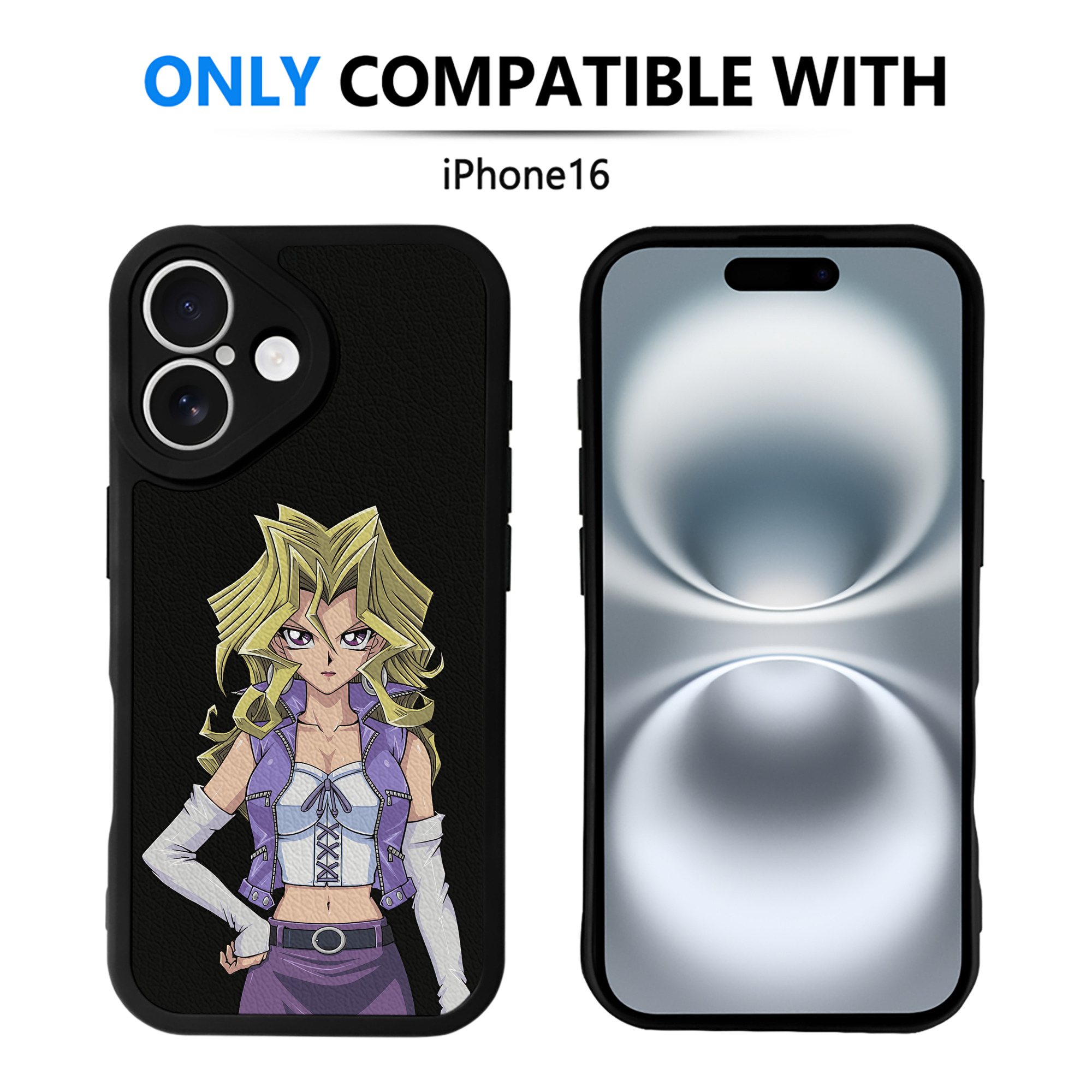 遊☆戯☆王 Yu-Gi-Oh! 【iPhone 16シリーズ対応】シリコンスマホケース（レザー調） 材質：シリコン